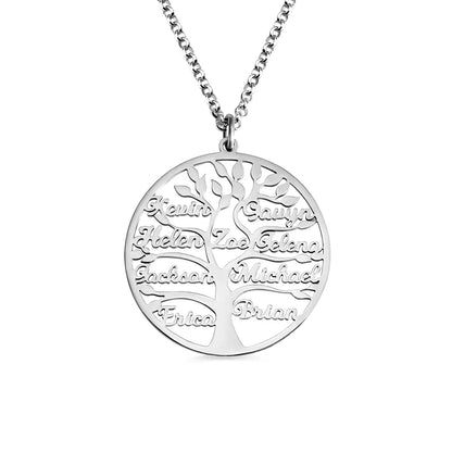 TREE PENDANT / 2 ENGRAVED NAMES