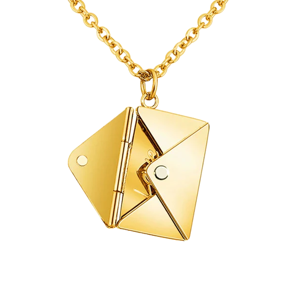 ENGRAVED ENVELOPE NECKLACE
