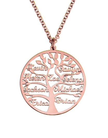 TREE PENDANT / 2 ENGRAVED NAMES