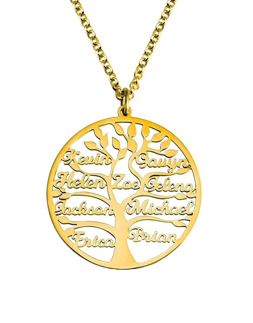 TREE PENDANT / 2 ENGRAVED NAMES