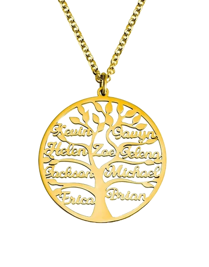 TREE PENDANT / 2 ENGRAVED NAMES