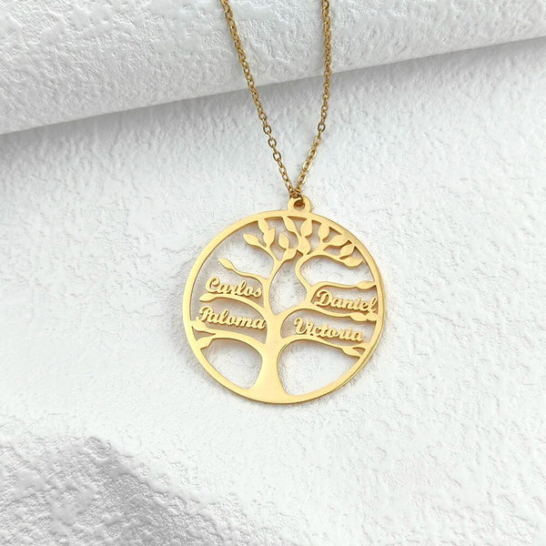 TREE PENDANT / 2 ENGRAVED NAMES
