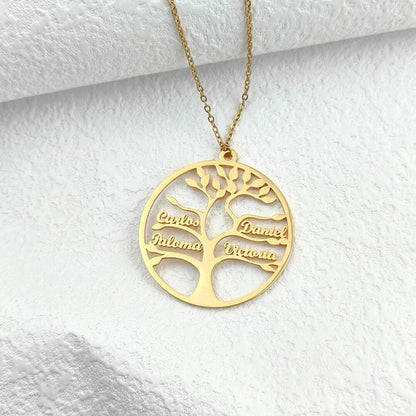 TREE PENDANT / 2 ENGRAVED NAMES
