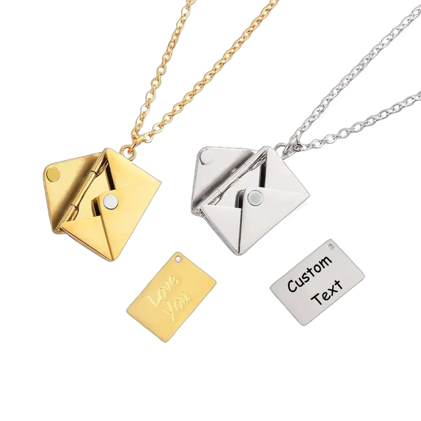 ENGRAVED ENVELOPE NECKLACE